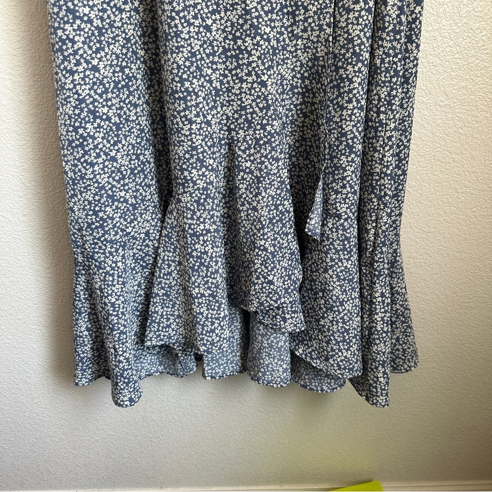 Prettygarden Sz M Women’s Long Sleeve Floral Print Midi Dress Blue - Picture 3 of 12